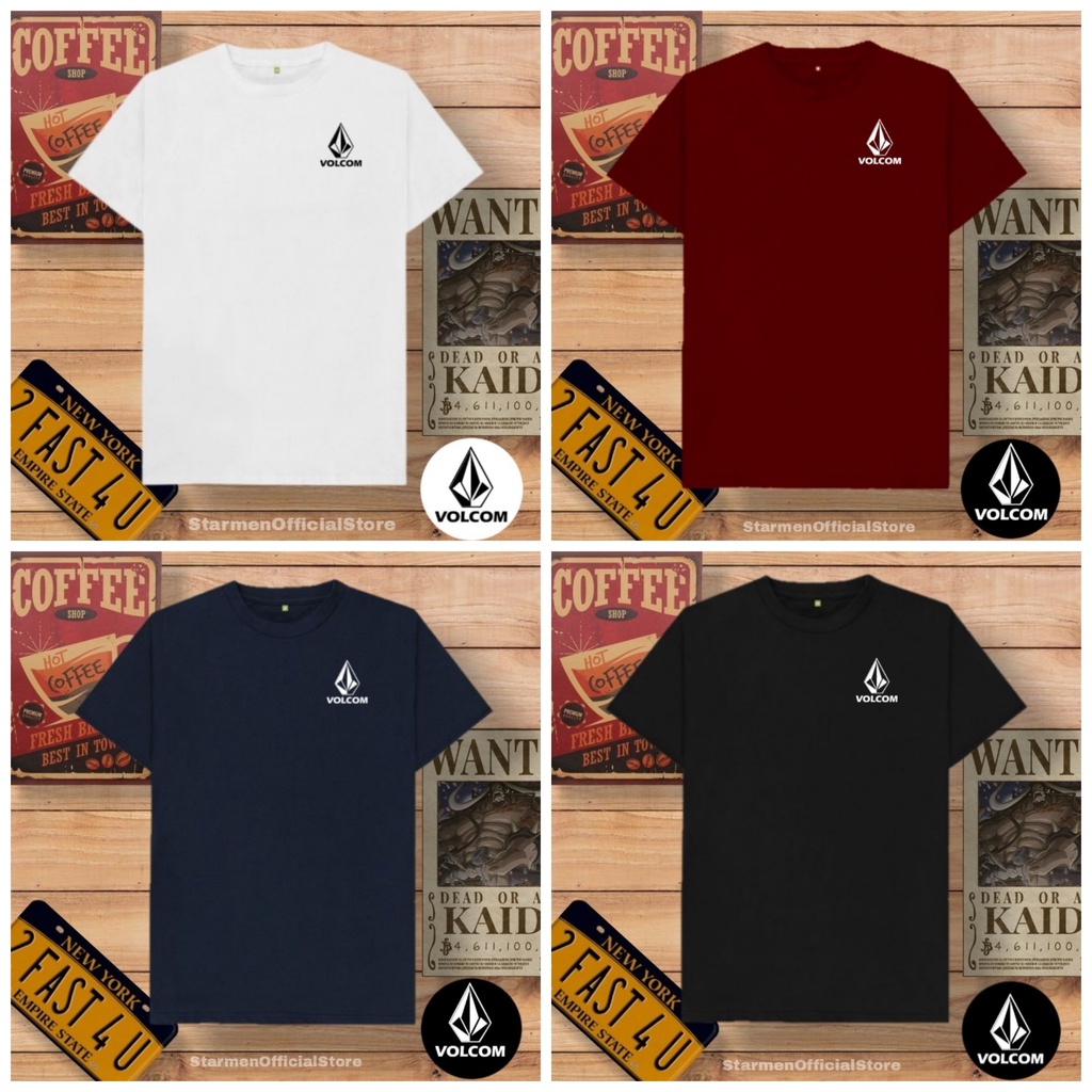 Kaos Distro Unisex VOLCM Katun Combed 30s / sablon polyflex /polyflex premium / Pakaian Pria Wanita Atasan Cowok Cewek /kaos kekinian / kaos viral / tshirt tumbrl tee basic /SIZE M , L , XL , XXL / kaus oblong oversize kaos murah best seller ready