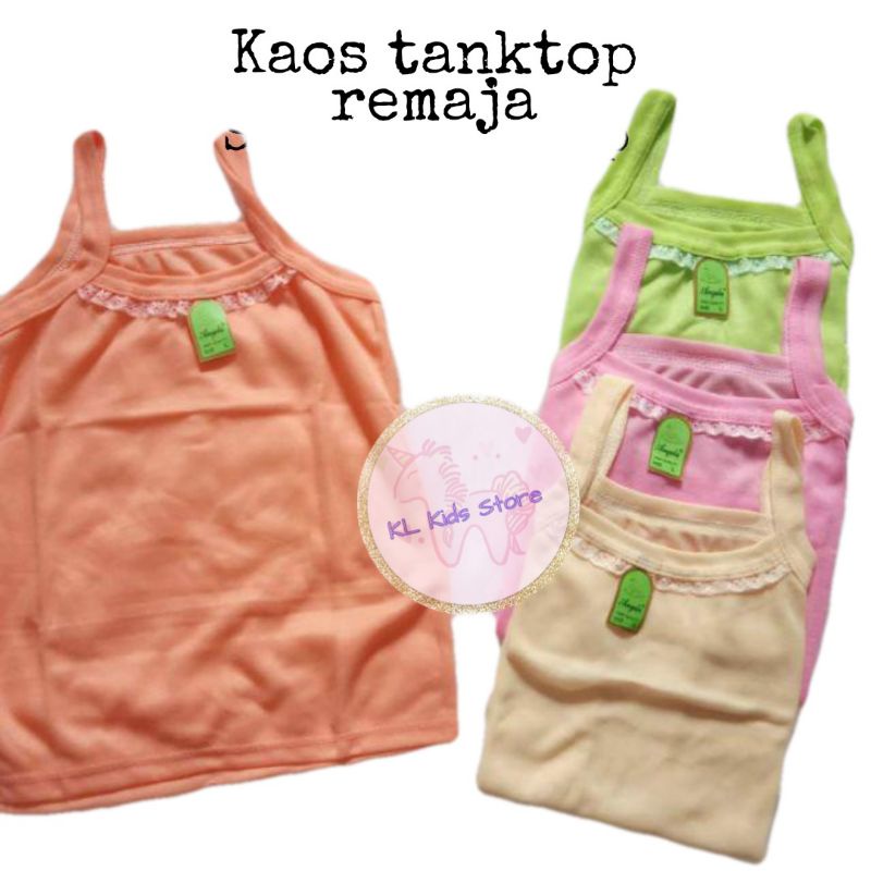 Kaos dalam Singlet Tanktop anak perempuan remaja SD SMP renda