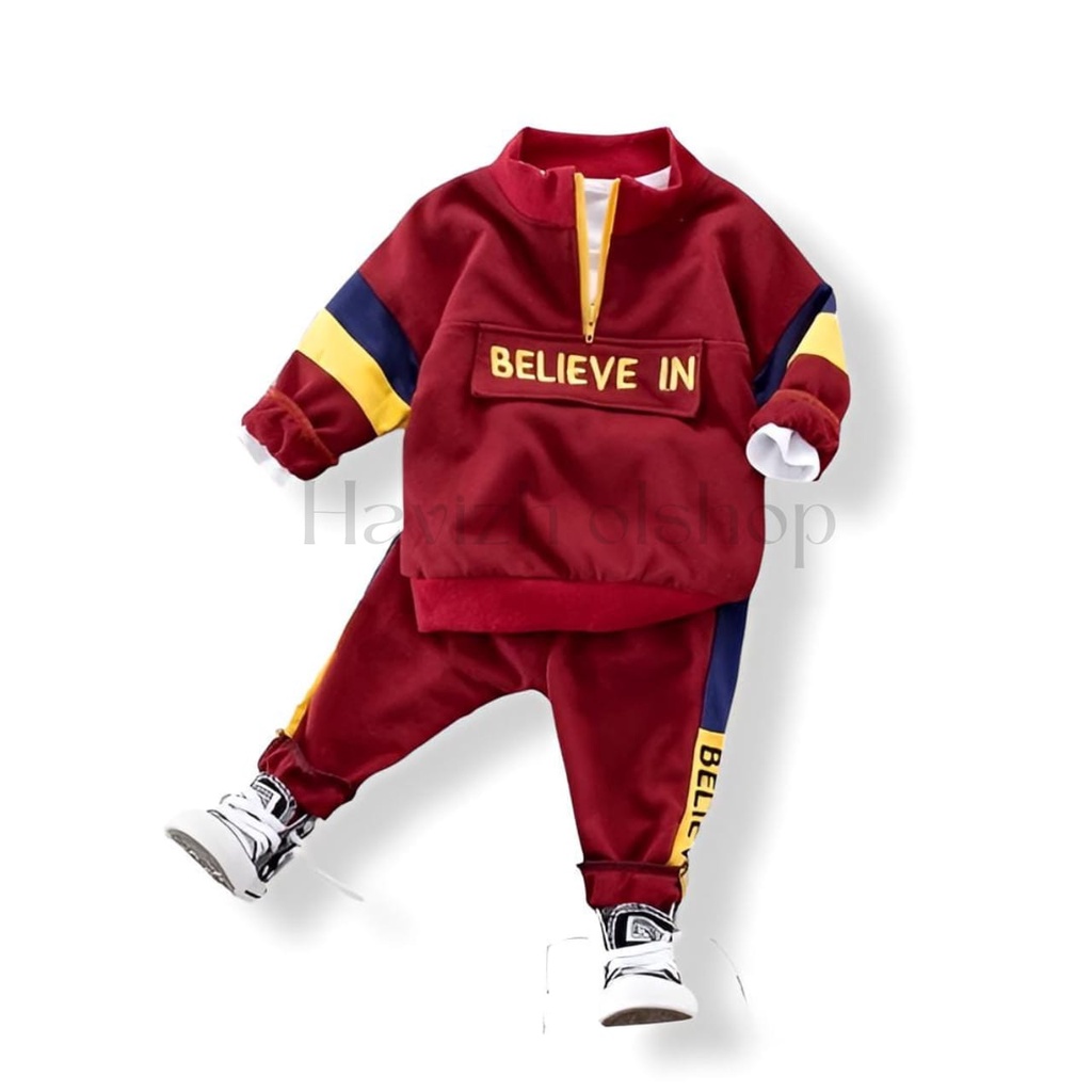 stelan anak &quot;BELIEVE IN&quot; 1-6thn / pakaian anak