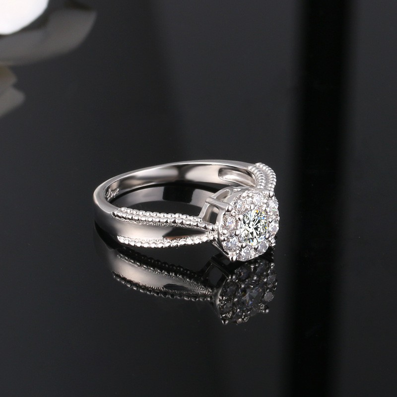 Cincin Perak Cewek Asli S 925 Lapis Rhodium Cocok Kawin Nikah tunangan hadiah RS051