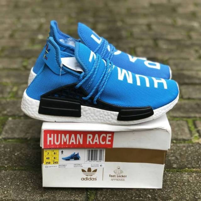 Sepatu Adidas NMD x Pharrell Williams Human Race Blue White Black BNIB Premium Original