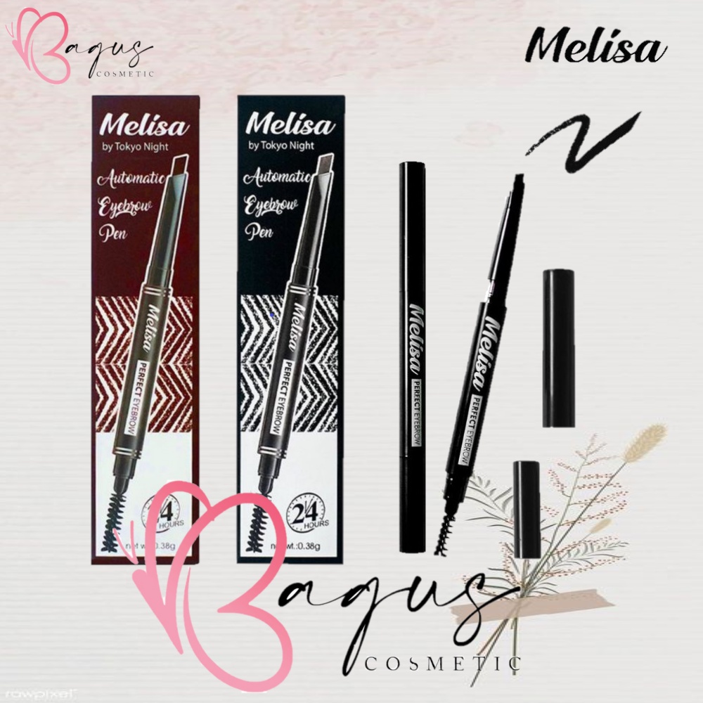 ⭐BAGUS⭐ MELISA AUTOMATIC PERFECT EYEBROW PEN 0,38G |  Pensil Alis