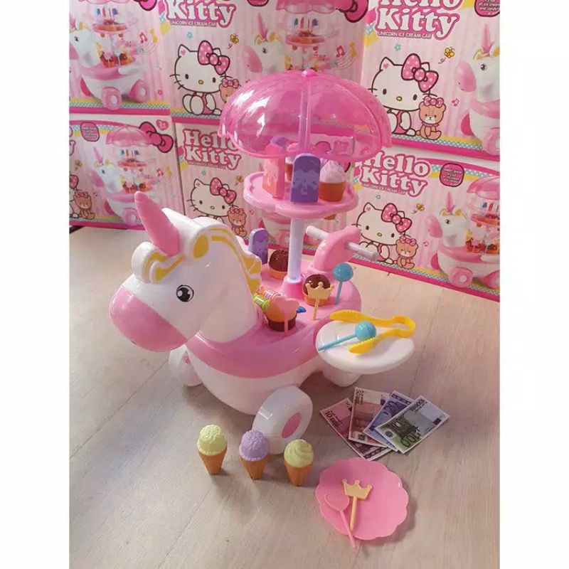 Mainan anak ice cream dorong kuda poni ice cream cart kudaponi dinosaurus-4