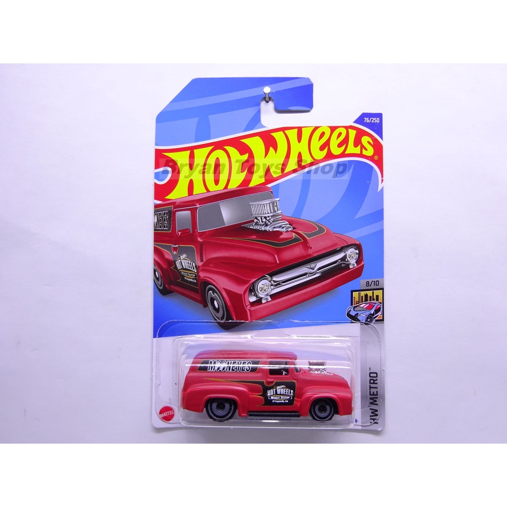 Hot Wheels 56 Ford F-100 Merah Mooneyes