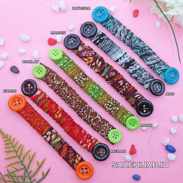 CONECTOR MASKER HIJAB MOTIF BATIK | KONEKTOR MASKER JILBAB KAIN