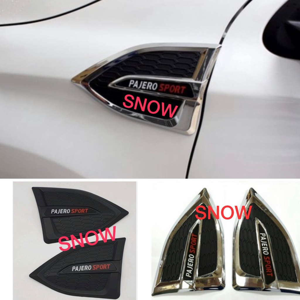 Side Vent Samping All New Pajero Sport 2016 2018 2022 UP Hitam Chrome