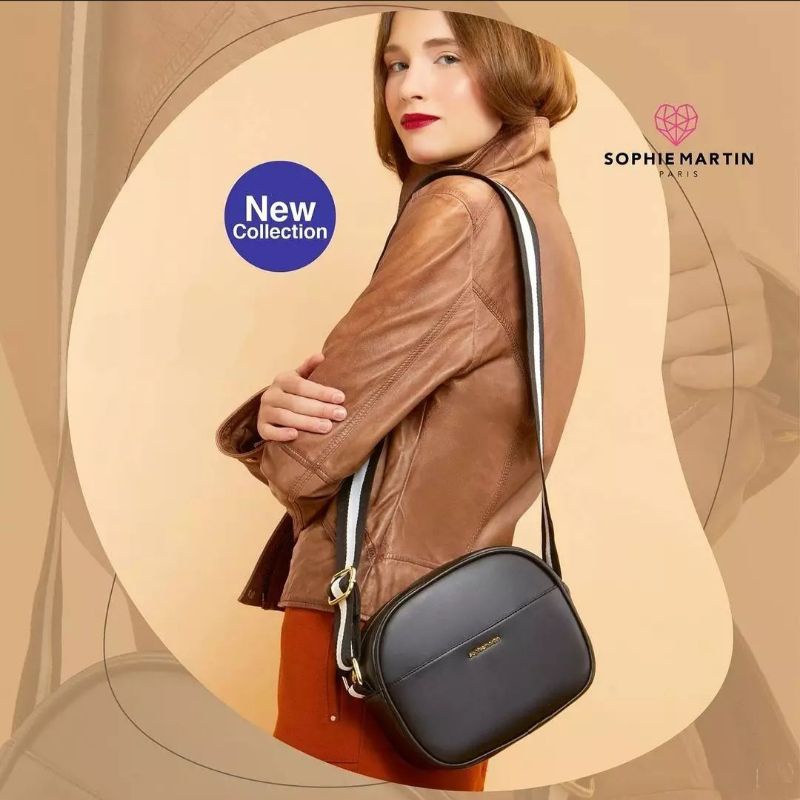 TAS HERINNE BLACK SOPHIE MARTIN PARIS PROMO TAS SELEMPANG WANITA