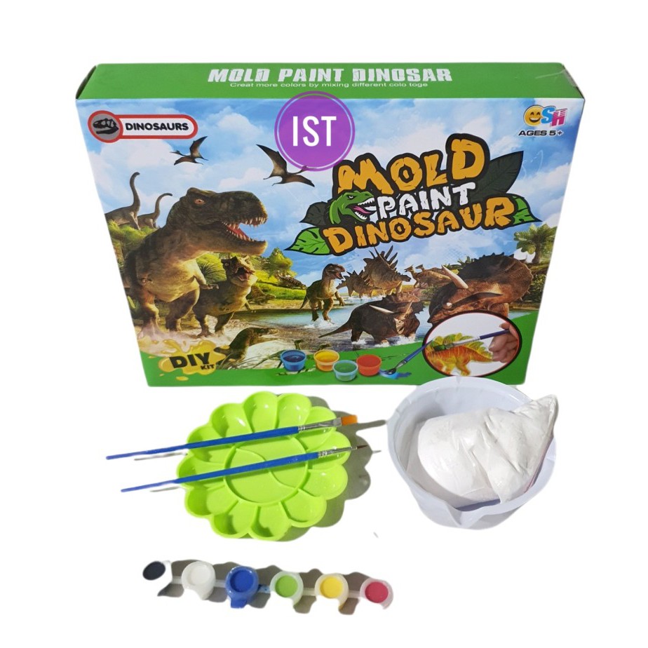 MWN Mainan Edukasi Mould &amp; Paint Mencetak dan Mewarnai Dinosaurs SH161