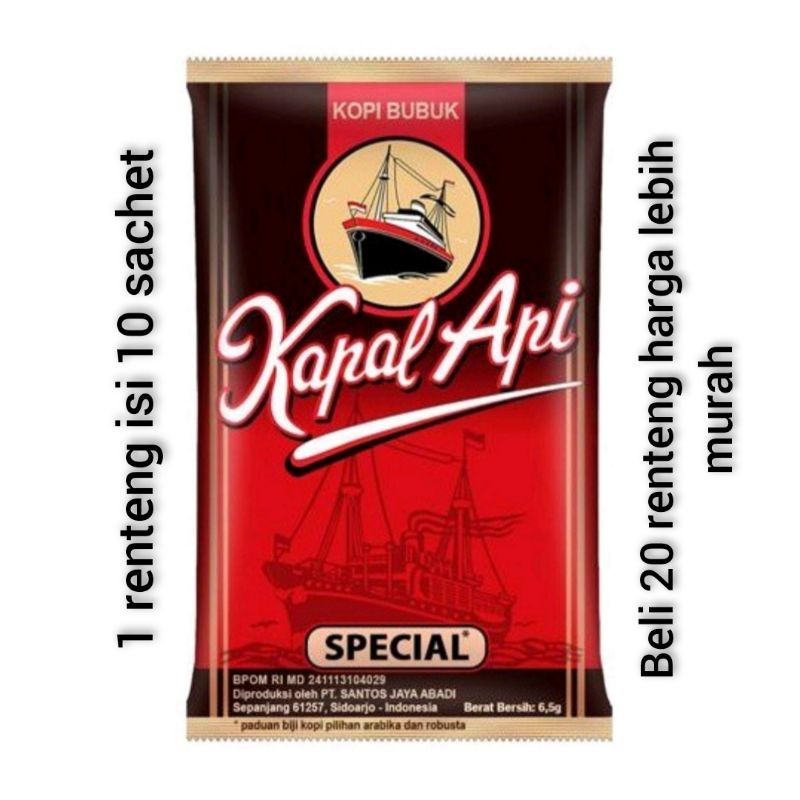 

KOPI KAPAL API MINI KOPI KAPAL API SPECIAL MINI 6.5gr KOPI HITAM SPESIAL TANPA GULA