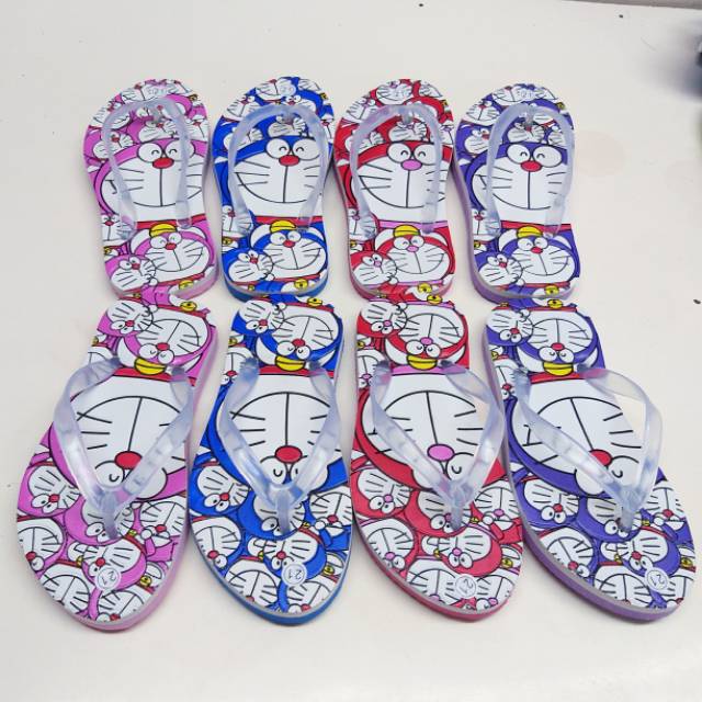 Sandal doraemon anak ukuran 21 samapi dengan 35