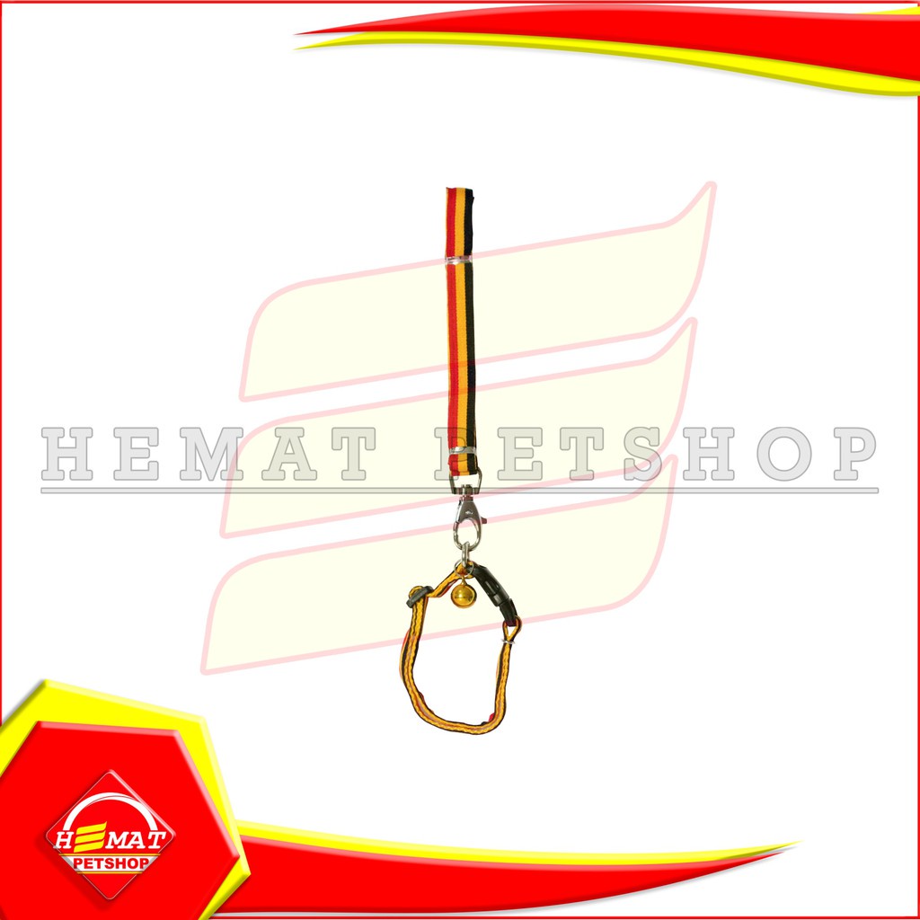 Harness Tali Kalung Motif Bell Lonceng Sedang Anjing Kucing Kelinci