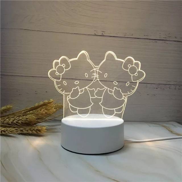 LAMPU MEJA LED DORAEMON HELLO KITTY
