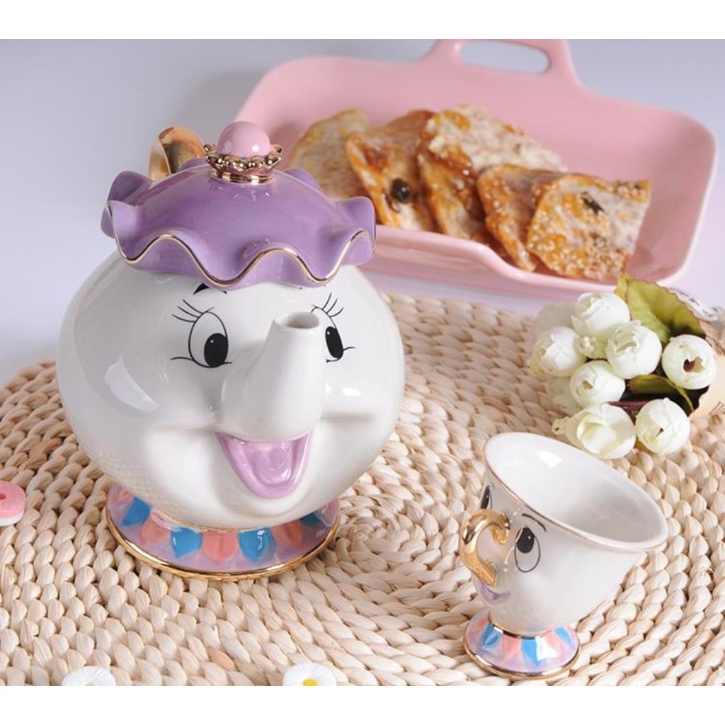 Set Teko Cangkir Beauty and The Beast (Mrs Potts)