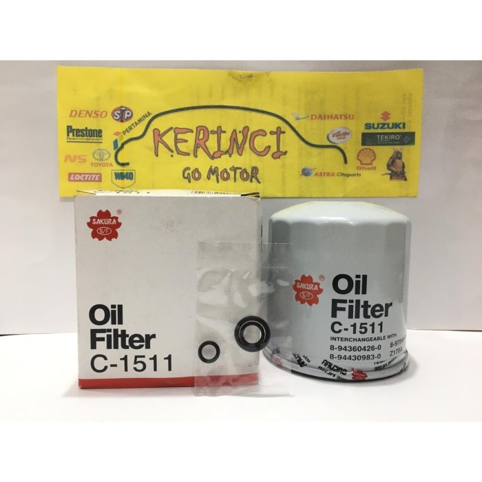 FILTER OLI SAKURA C-1511 - FILTER OLI PANTHER 2.5 - TBR 54 - ELF 77 PS