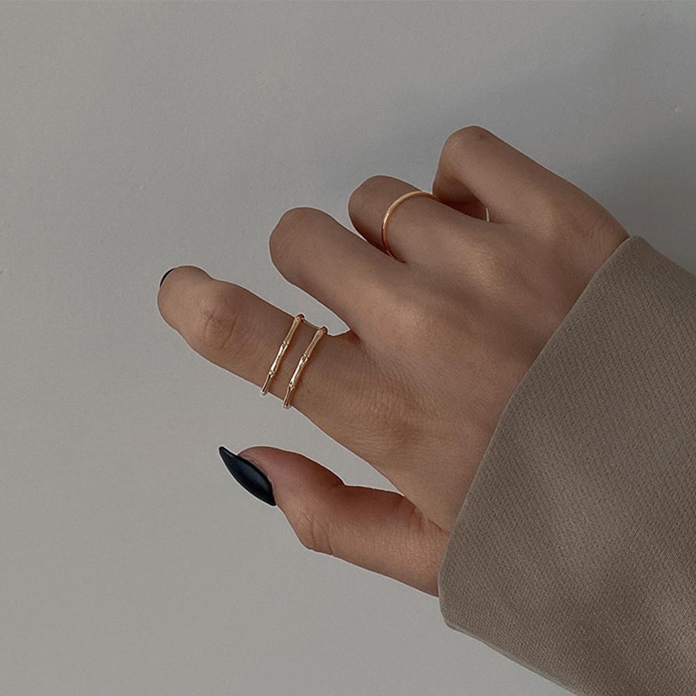 Mxbeauty Open Rings Set Jari Cincin Kepribadian Wanita Logam Gadis Vintage Women Jewelry