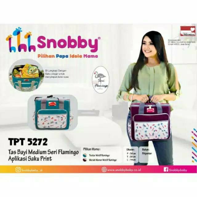 Snobby Tas Bayi Medium Flamingo Series Aplikasi Saku print TPT5272