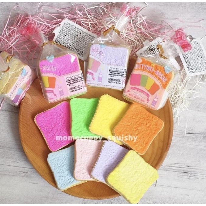 Squishy licensed mini shittori bread by jdream ( roti tawar warna ori) ---Terbaru---