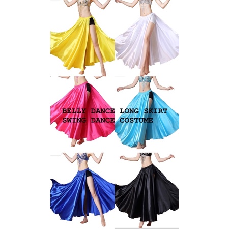 belly dance / LINE DANCE / BELLY DANCE ROK PANJANG SATIN / KOSTUM DANC