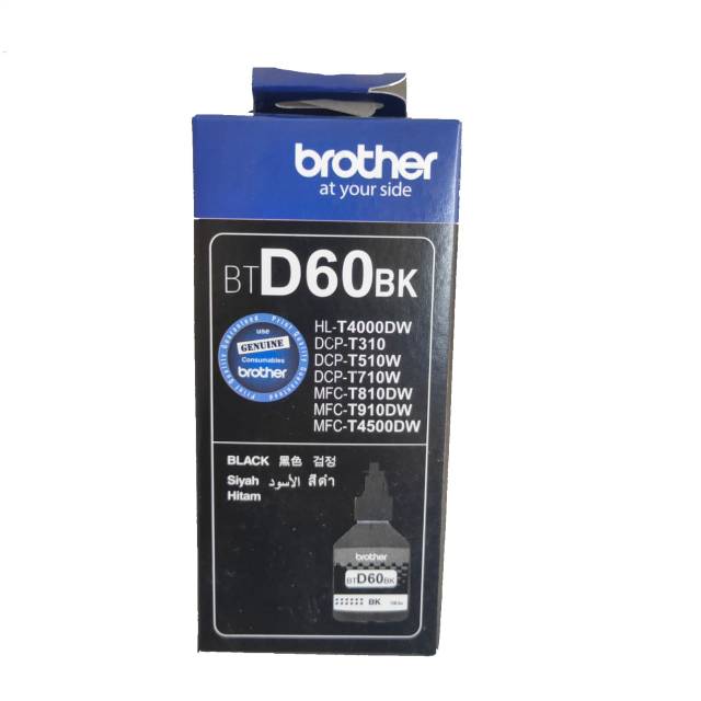 Tinta Brother BT6000BK/BTD 60BK &amp; BT5000 Original untuk DCP-T300, DCP-T500W, DCP-T700W, MFC-T800W