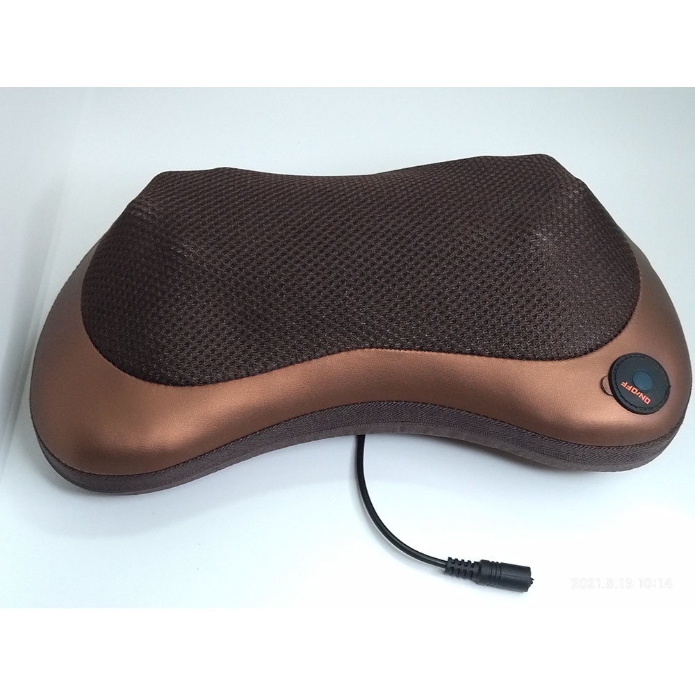 RUOKEY Bantal Pijat Shiatsu Heat Neck Massage Pillow 8 Head 1 Button - CHM-8028 - Brown