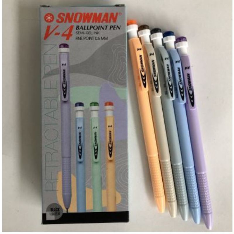 

Bolpen/Pulpen Snowman V-4 (0,6 mm) per pak