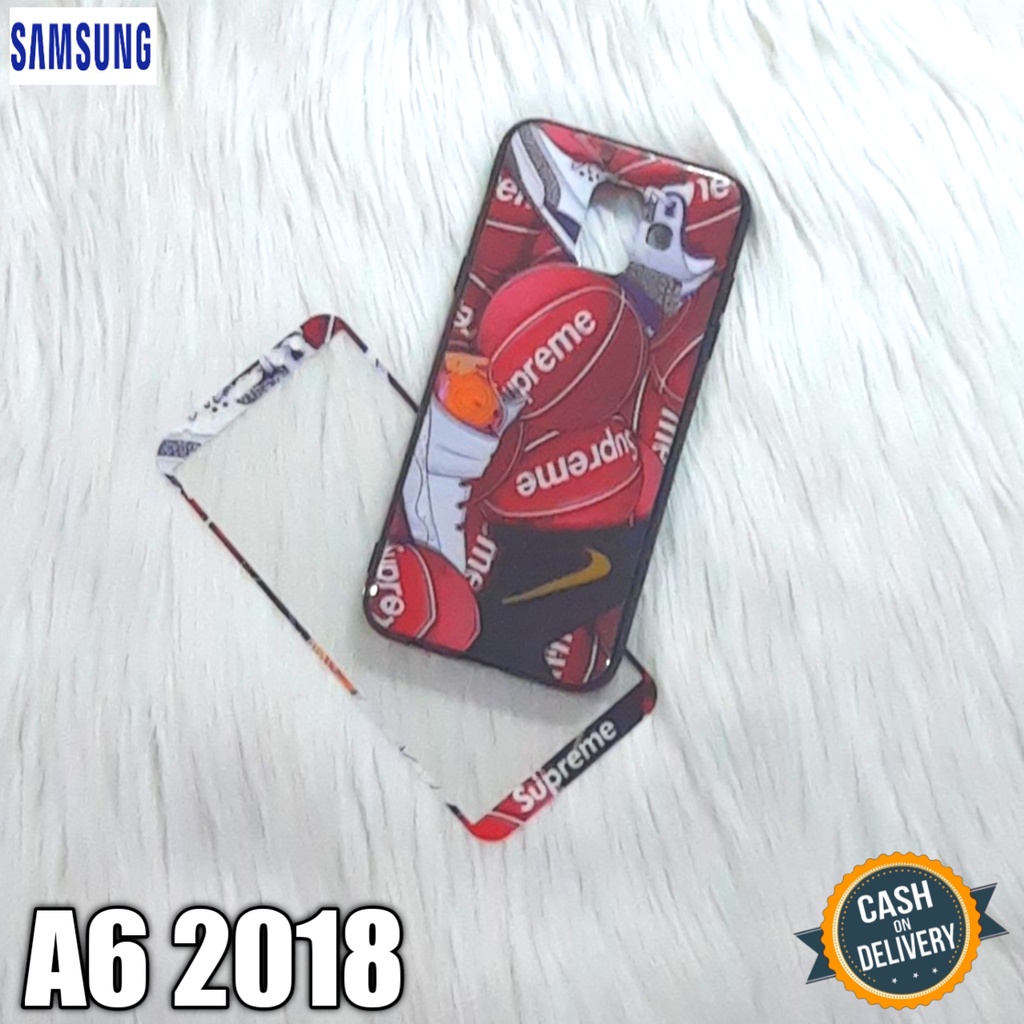 Case + Tempered Glass Samsung A6 2018/Casing Hp/Case Pelindung Hp