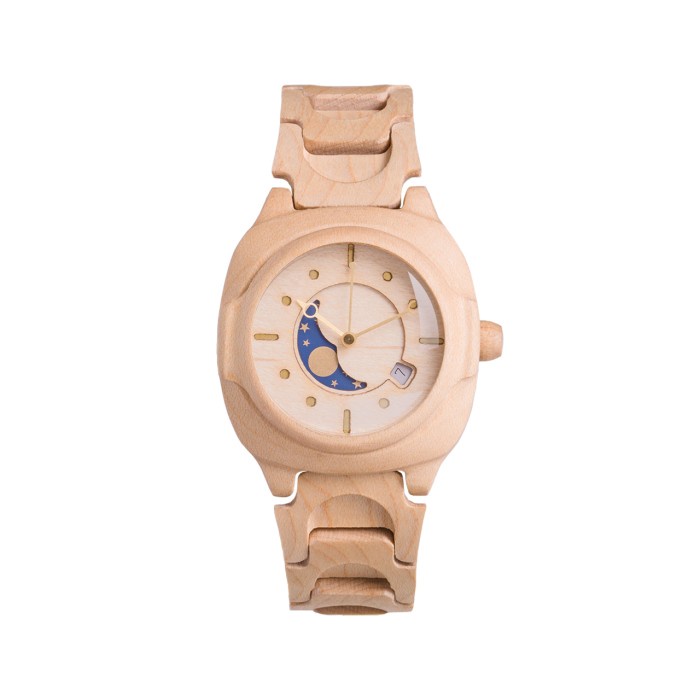 (BISA COD) Matoa Rakai Full Moon Jam Tangan Kayu Pria/Wanita/Unisex - Maple