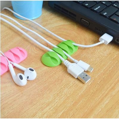 Cable Organizer Klip Kabel Gadget Smarpthone PC Laptop Table Office