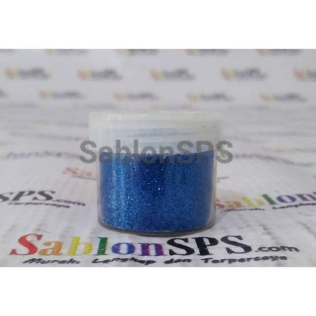 BUBUK GLITER BIRU / BLUE GLITTER POWDER 5gr CUP KECIL