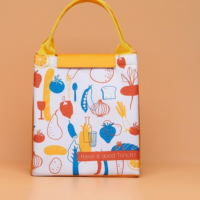 ☀ KKV - 40000KM Lunch Bag Tas Bekal Makanan Thermal Tahan Panas Dingin Blue / Brown / Orange / Veget