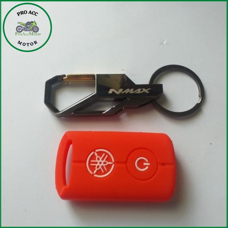 paket Gantungan kunci logo nmax + cover silikon remote smart key gantungan kunci aerox filano fazzi