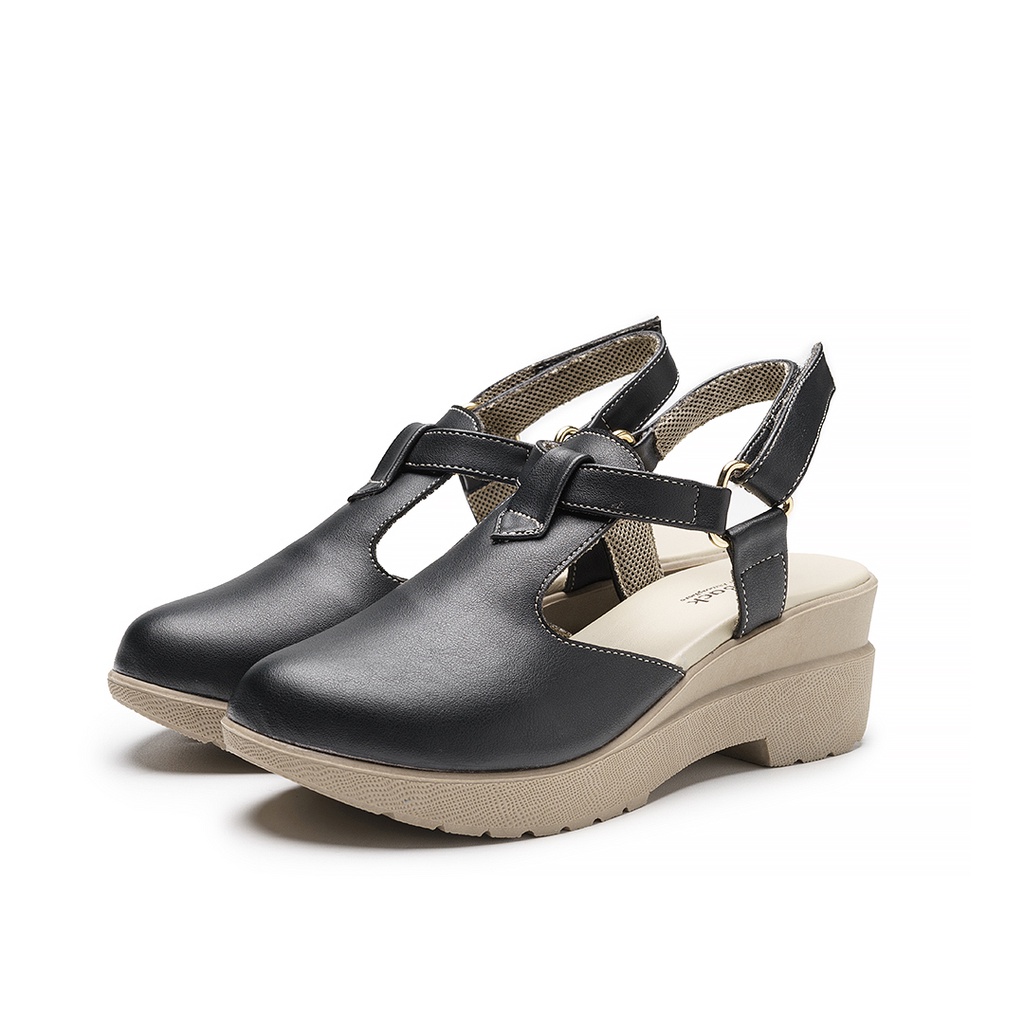 Sepatu Wedges Wanita Kasual Sandal Tali Winback Lena