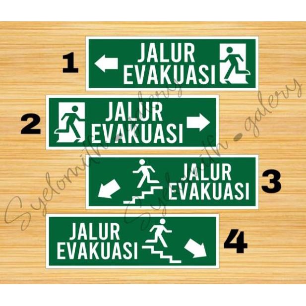 

STOCK TERBATAS STIKER JALUR EVAKUASI WATERPROOF/ STIKER EMERGENCY EXIT ☃ 892