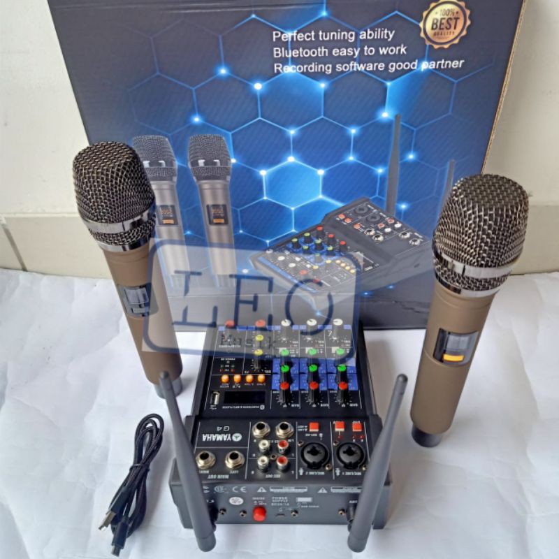 MIXER YAMAHA G4 MIXER 4 CHANNEL + 2 MICROPHONE WIRELESS YAMAHA G4