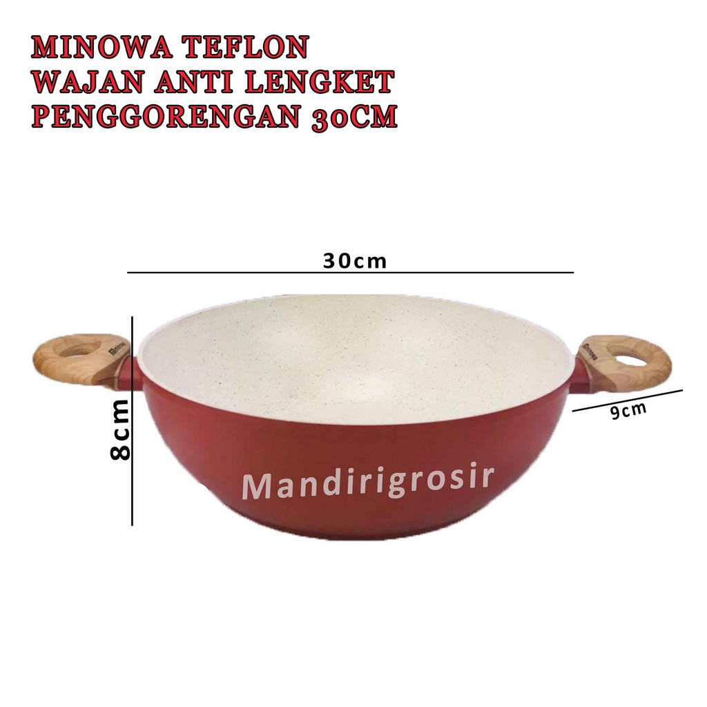 Teflon Marble * Minowa * Wajan Anti Lengket * Penggorengan