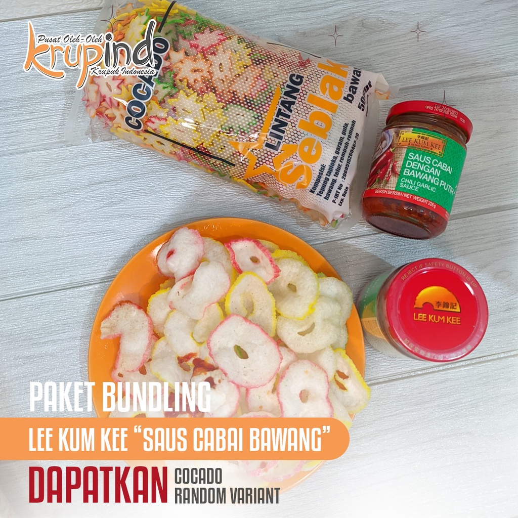 

Bundling Cocado Kerupuk Bawang All Var+Sambal Bawang Putih Lee Kum Kee