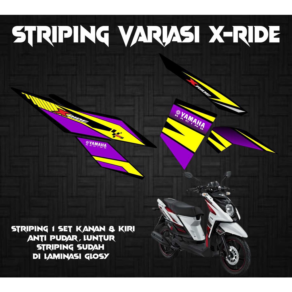 STRIPING STICKER VARIASI X-RIDE RACING