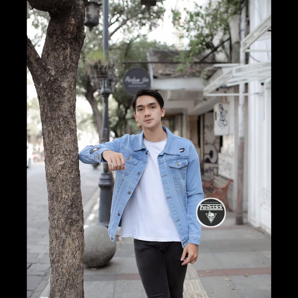 NEW ARRIVALS Jaket jeans patch pria original
