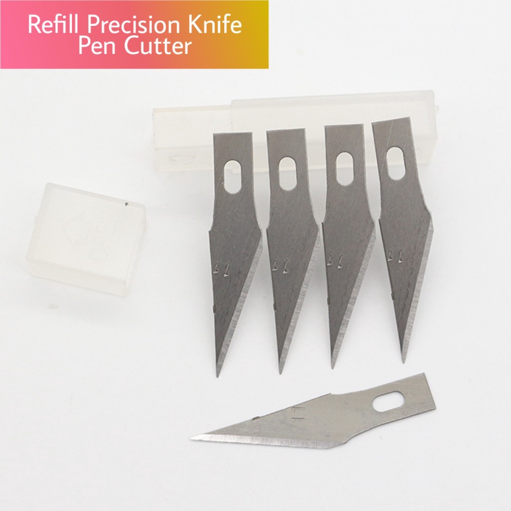 

Refill Precision Knife / Isi Ulang Mata Pisau Pen Cutter 1 Box Isi 5