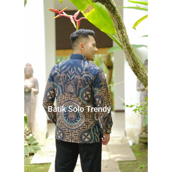 TRENDY 241 KEMEJA BATIK LENGAN PANJANG KAIN HALUS MURAH