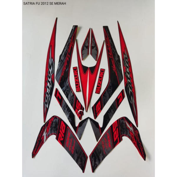 STRIPING SATRIA FU 2012 SE HITAM MERAH