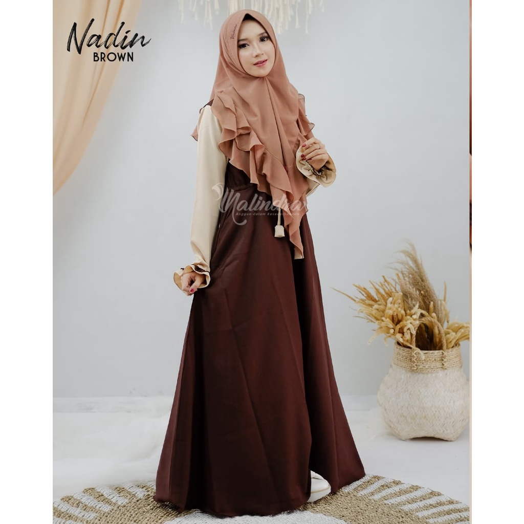 Gamis Ori Original Branded Wanita Terbaru Premium Nadin Nalindra
