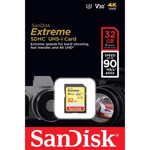 Sandisk Extreme SDXC UHS-I 90MB/s 32GB