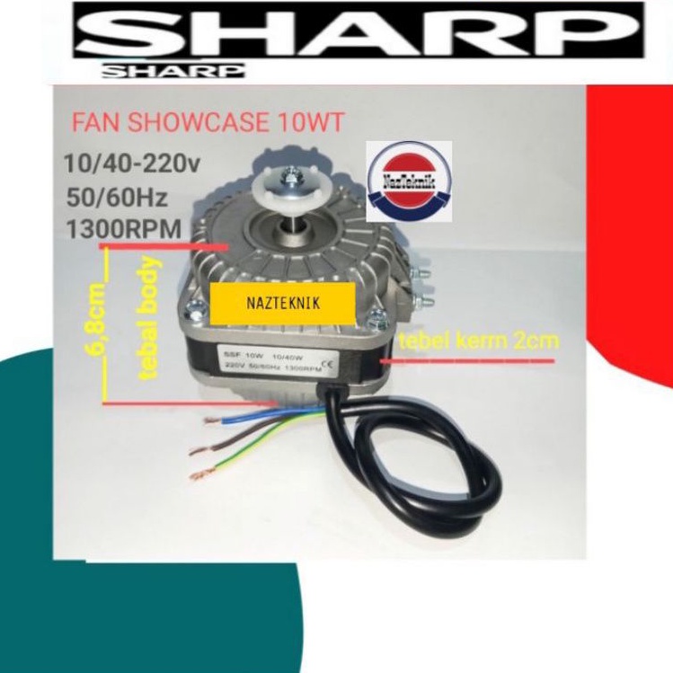 DINAMO FAN SHOWCASE LEMARI PENDINGIN MINUMAN SHARP 10WATT 220V