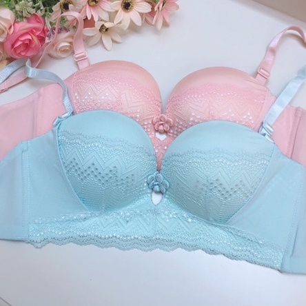 Bra Set (K-BS24) Seamless Fashion Bra + CD tanpa kawat busa push up tangan