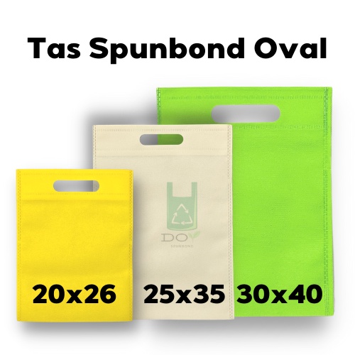 

Tas Spunbond Oval Tersedia dalam 3 Ukuran / Goodie Bag Kain / Spunbond Bag / Kantong Belanja