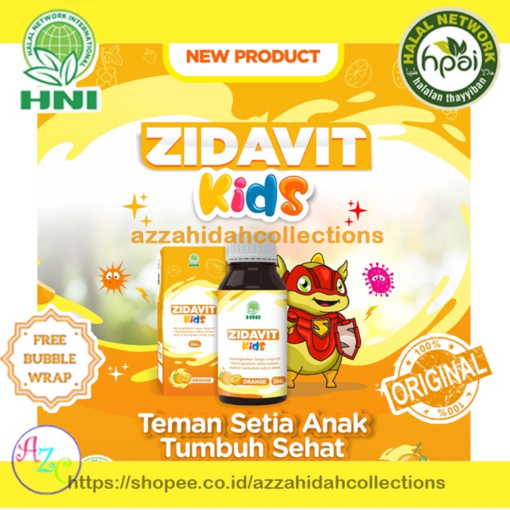 vitamin anak ZIDAVIT For KIDS Solusi Tumbuh Kembang Anak - Produk HNI HPAI