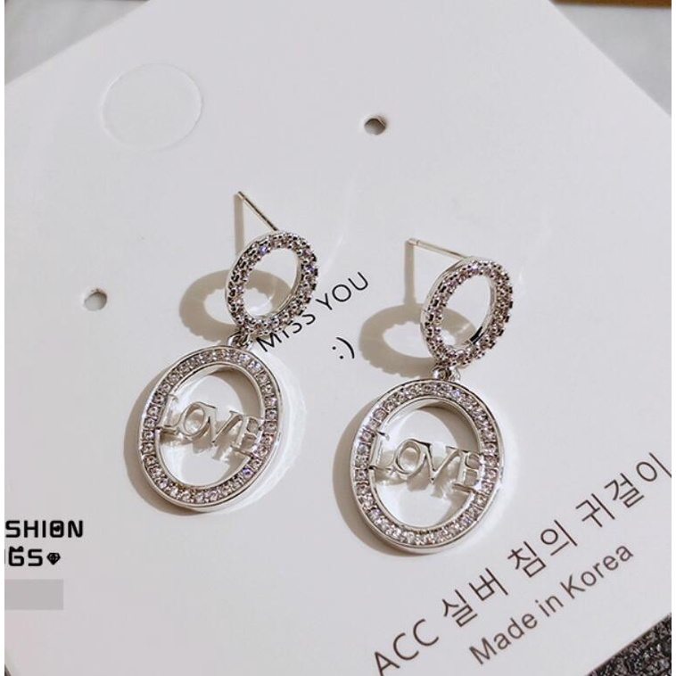 925 jarum perak Oval cocok untuk wajah bulat anting-anting anting-anting anting-anting niche Net mer