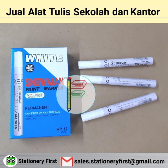 

Promo Spidol Paint Marker Snowman Putih White Per Pc Hot Sale