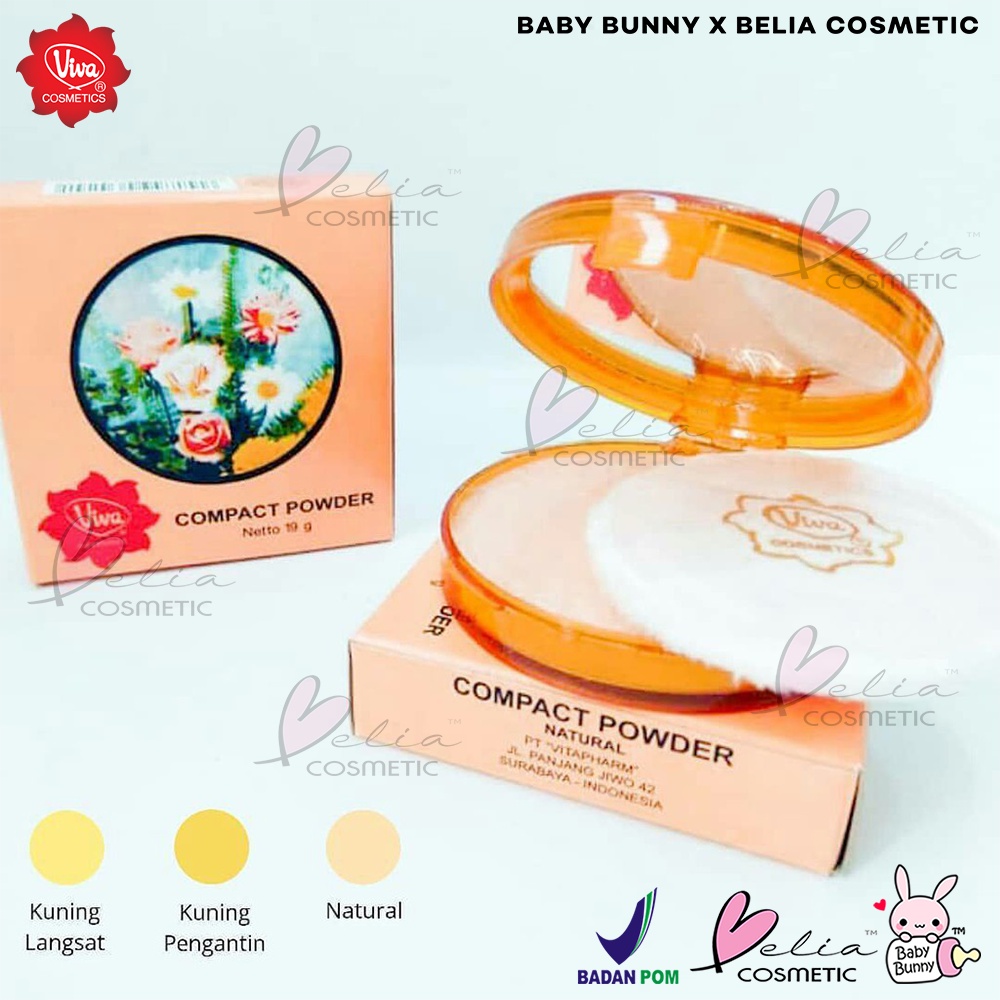 ❤ BELIA ❤ VIVA Compact Powder Standar Classic Bedak Padat 19g | BABY BUNNY